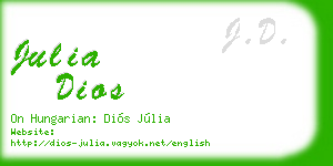 julia dios business card